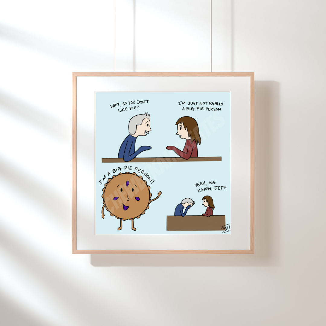 Big Pie Person 5x5 print