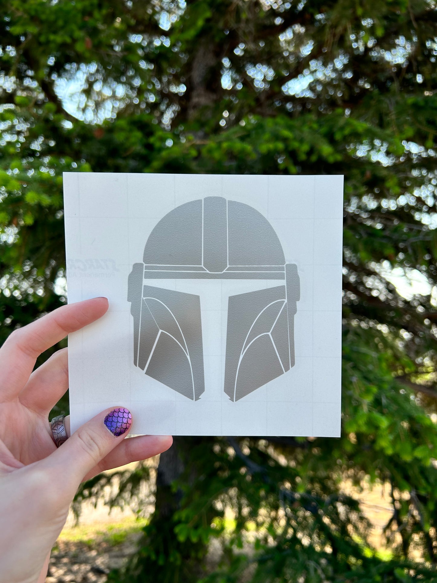 Mando Helmet Decal