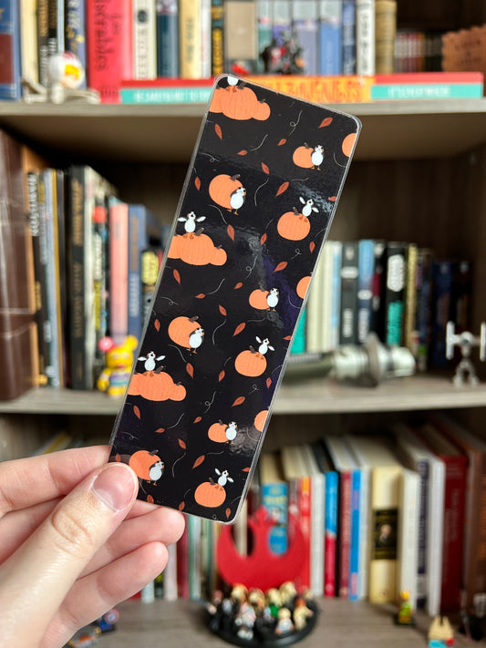 Fall Space Puffins Bookmark