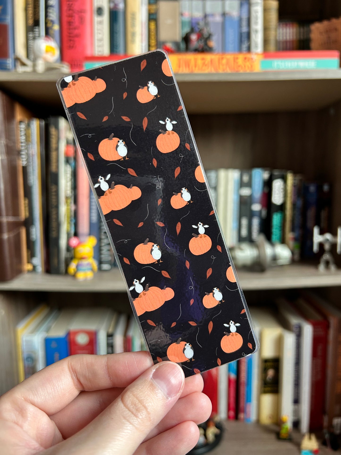 Fall Space Puffins Bookmark
