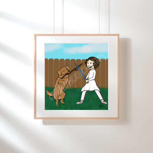 Backyard Duel 5x5 print