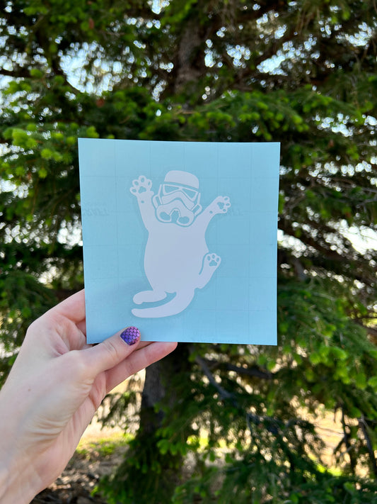 Soldier Cat Decal