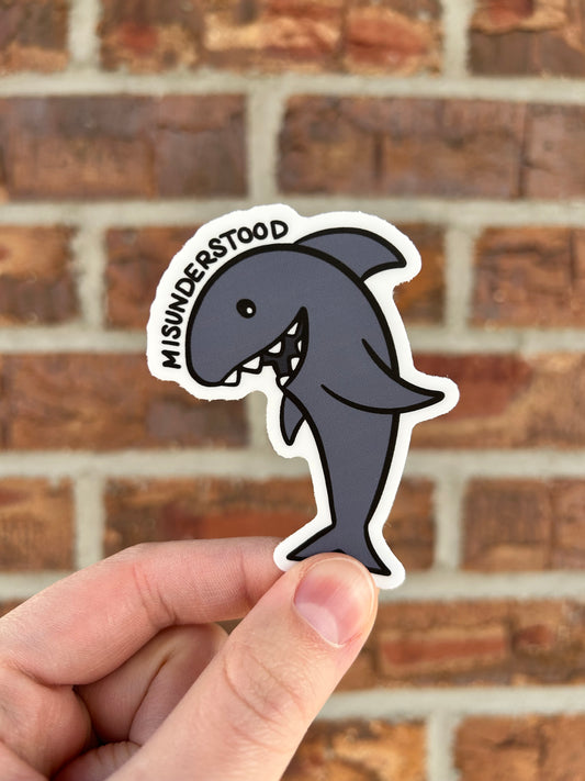 Misunderstood Shark Sticker