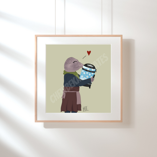 Frog Lady 5x5 print