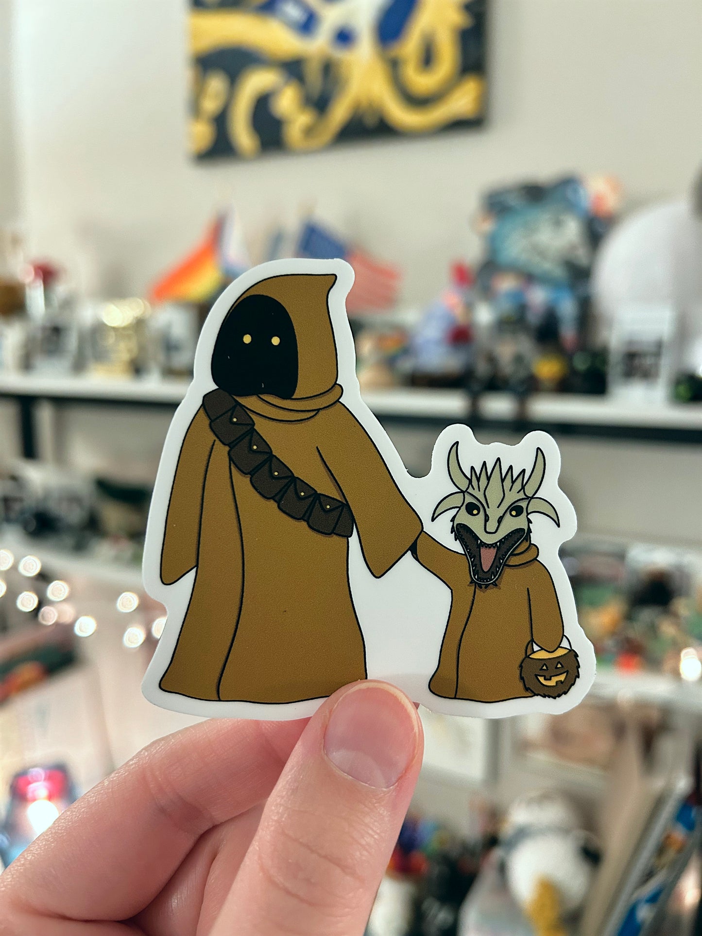 Space Trick or Treating Sticker