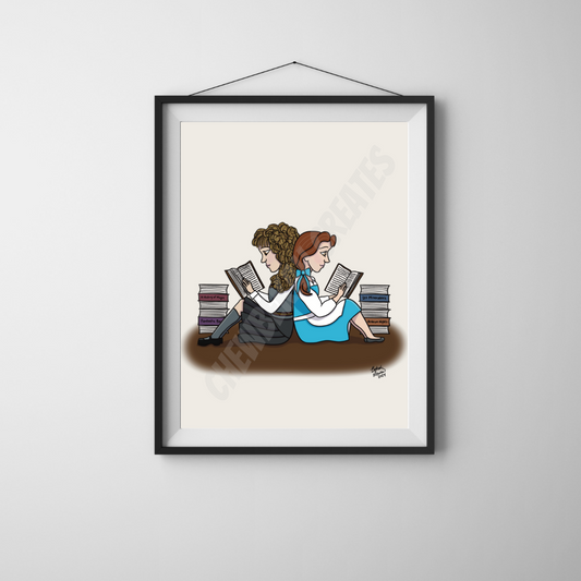 Bookworm Buddies 8x10 Print