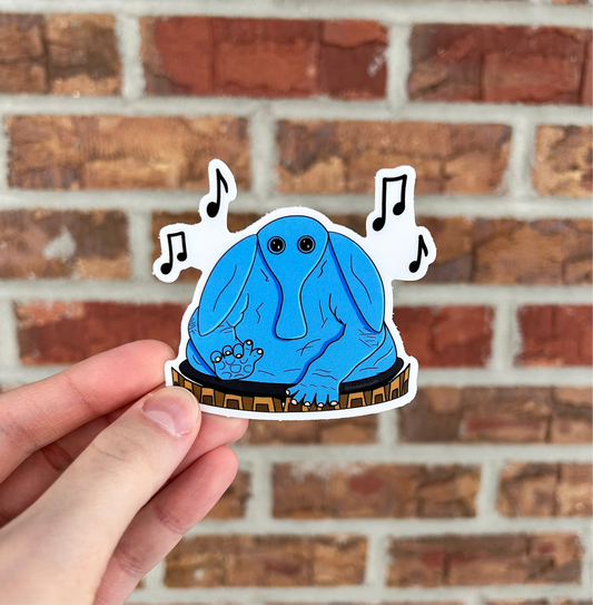 Blue Space Musician Sticker