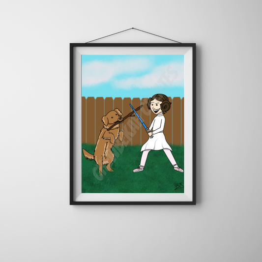 Backyard Duel 8x10 Print