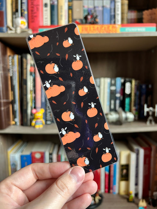 Fall Space Puffins Bookmark